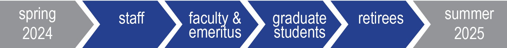 Timeline begins spring 2024 and continues to summer 2025 (details in text)