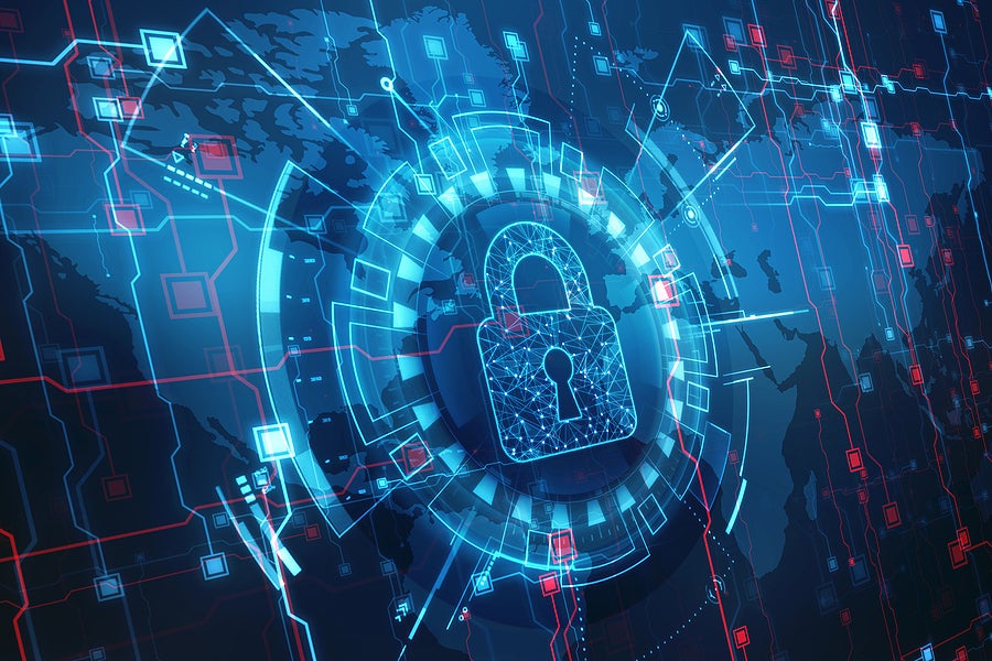 Abstract digital padlock